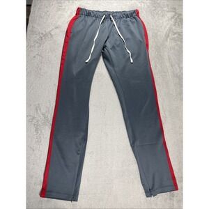 Eptm Men's Gray With Red Stripes Track Pants Size XXL